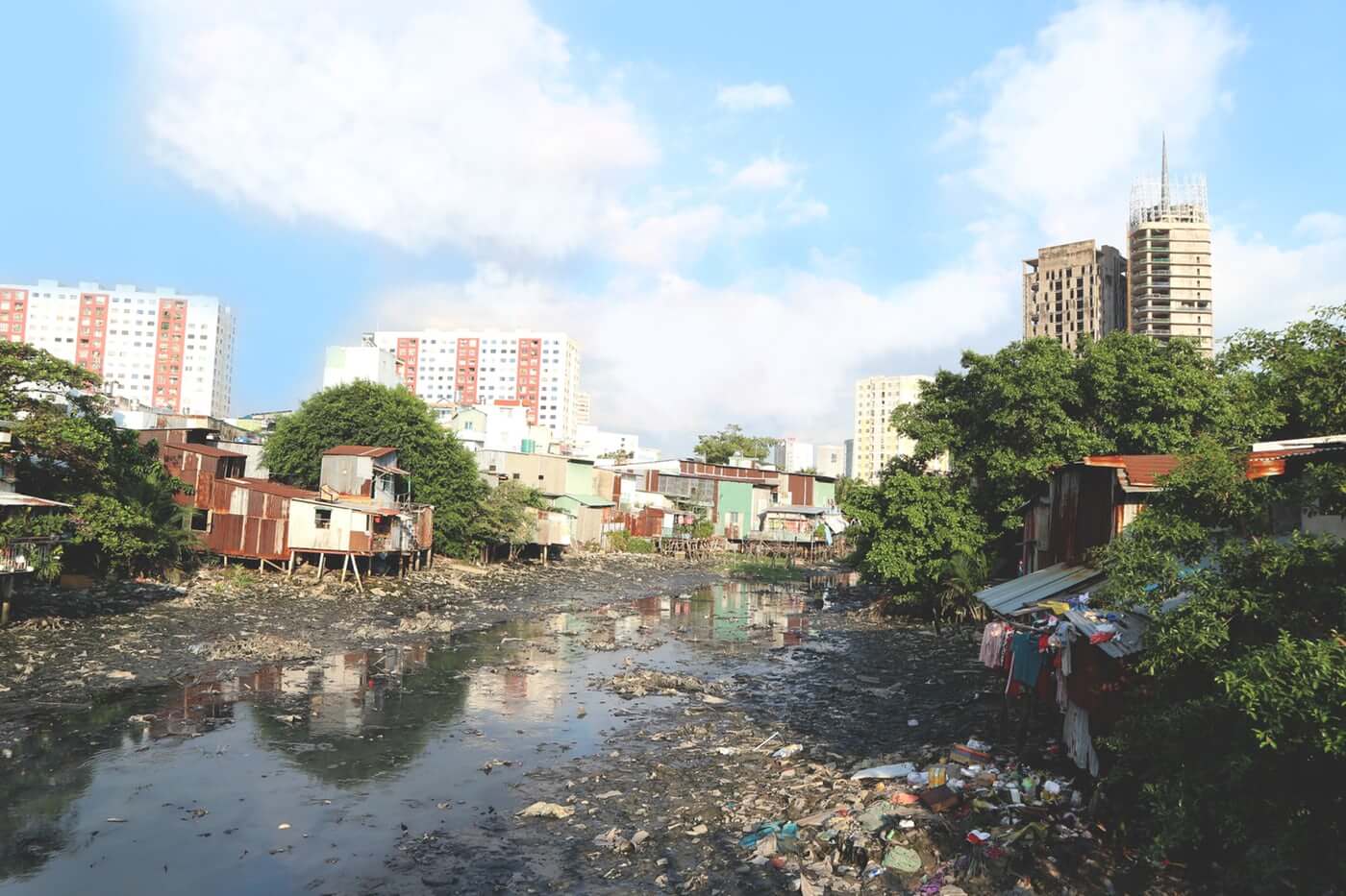 cidade com forte contaminação